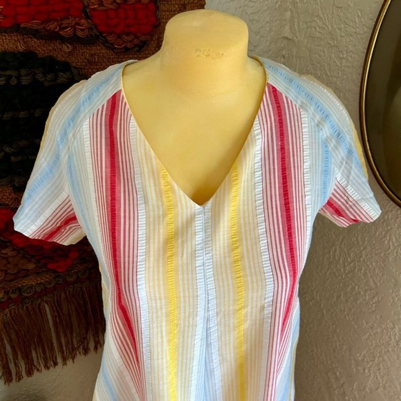 Vintage 1960s Alice of California Striped Kaftan Dress. Maxi Dress Caftan Dress, - Picture 8 of 16